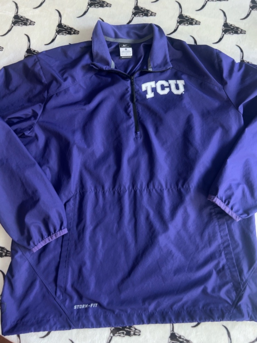 Nike TCU Horned Frogs Storm-FIT 1/4 Zip Pullover Jacket Purple Men’s M